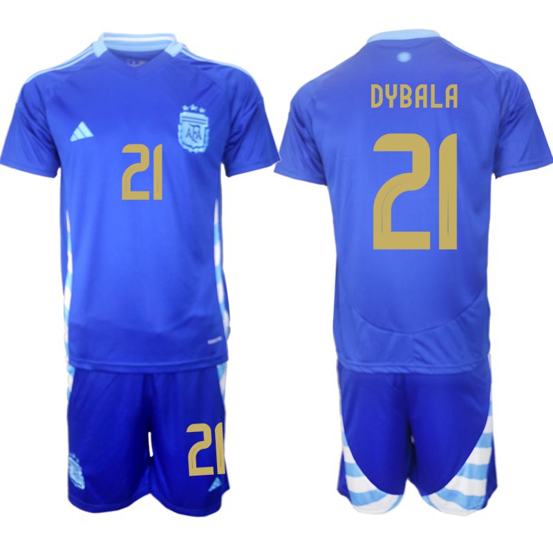 Men 2024-2025 Season Argentina away blue #21 Soccer Jersey->argentina jersey->Soccer Country Jersey